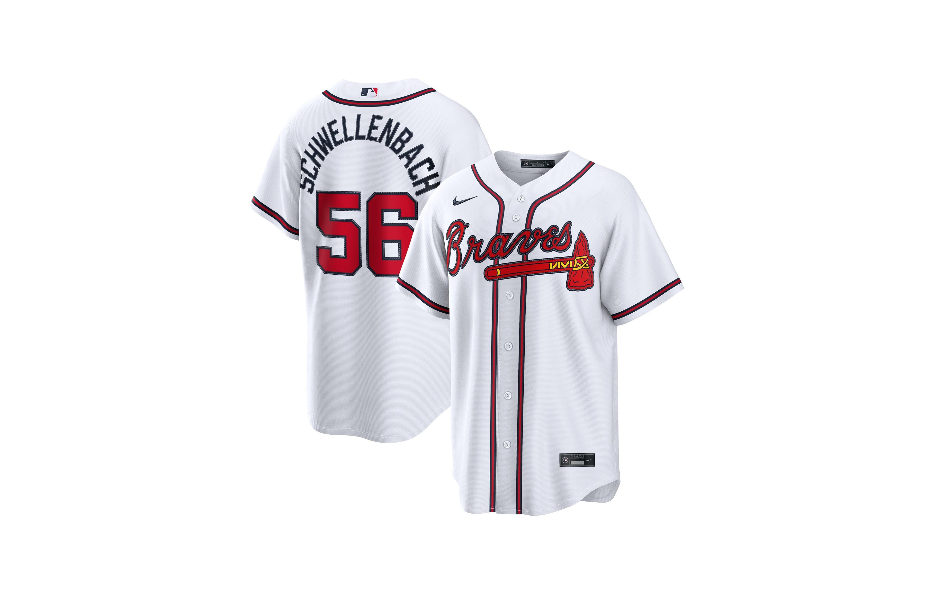 Nike Men's Atlanta Braves Spencer Schwellenbach V-Neck Replica Jersey