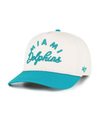 Women's Natural Miami Dolphins Rope Script Hitch Adjustable Hat