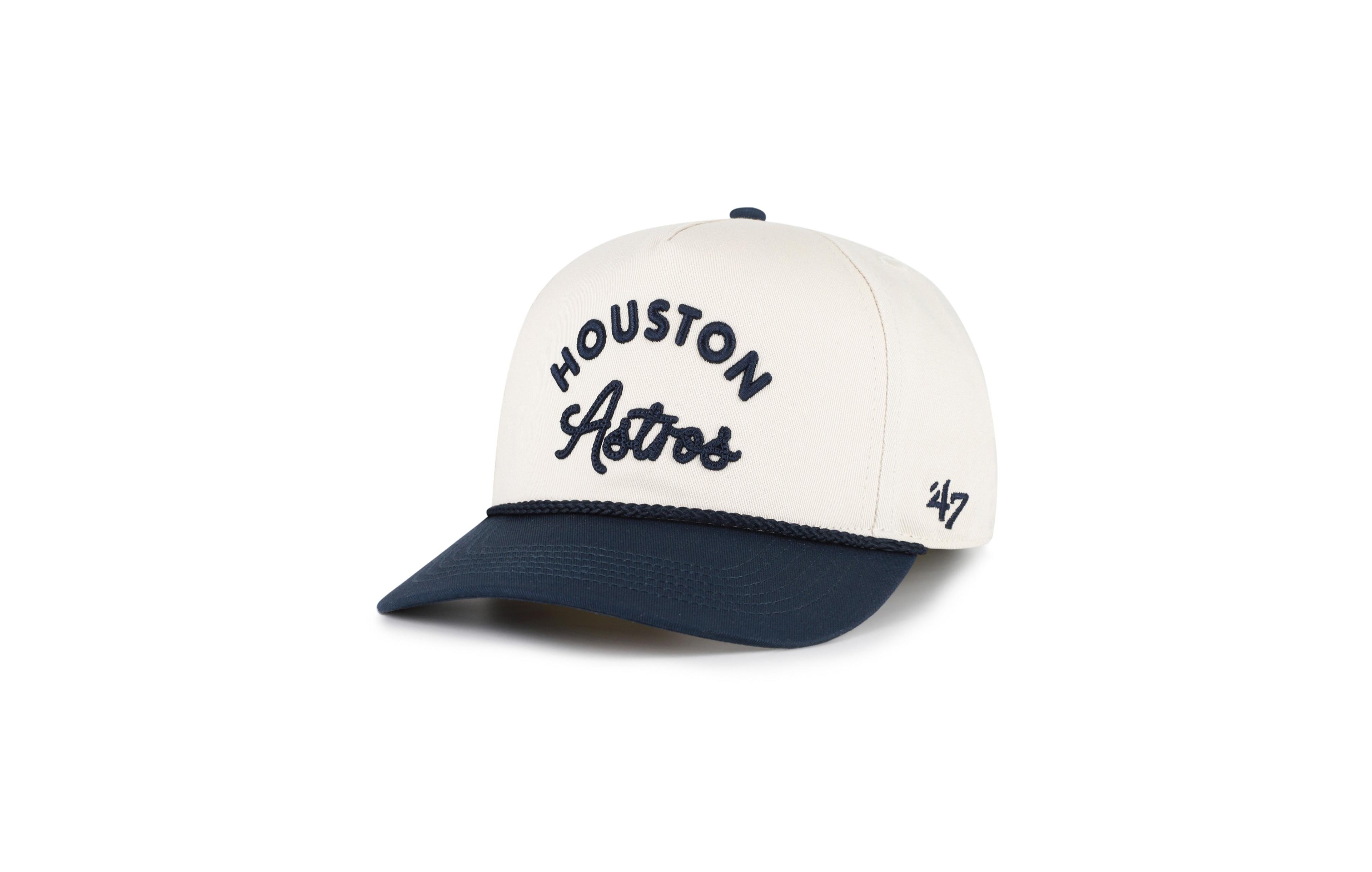 '47 Brand Men's and Women's Natural/Navy Houston Astros Rope Script Hitch Adjustable Hat