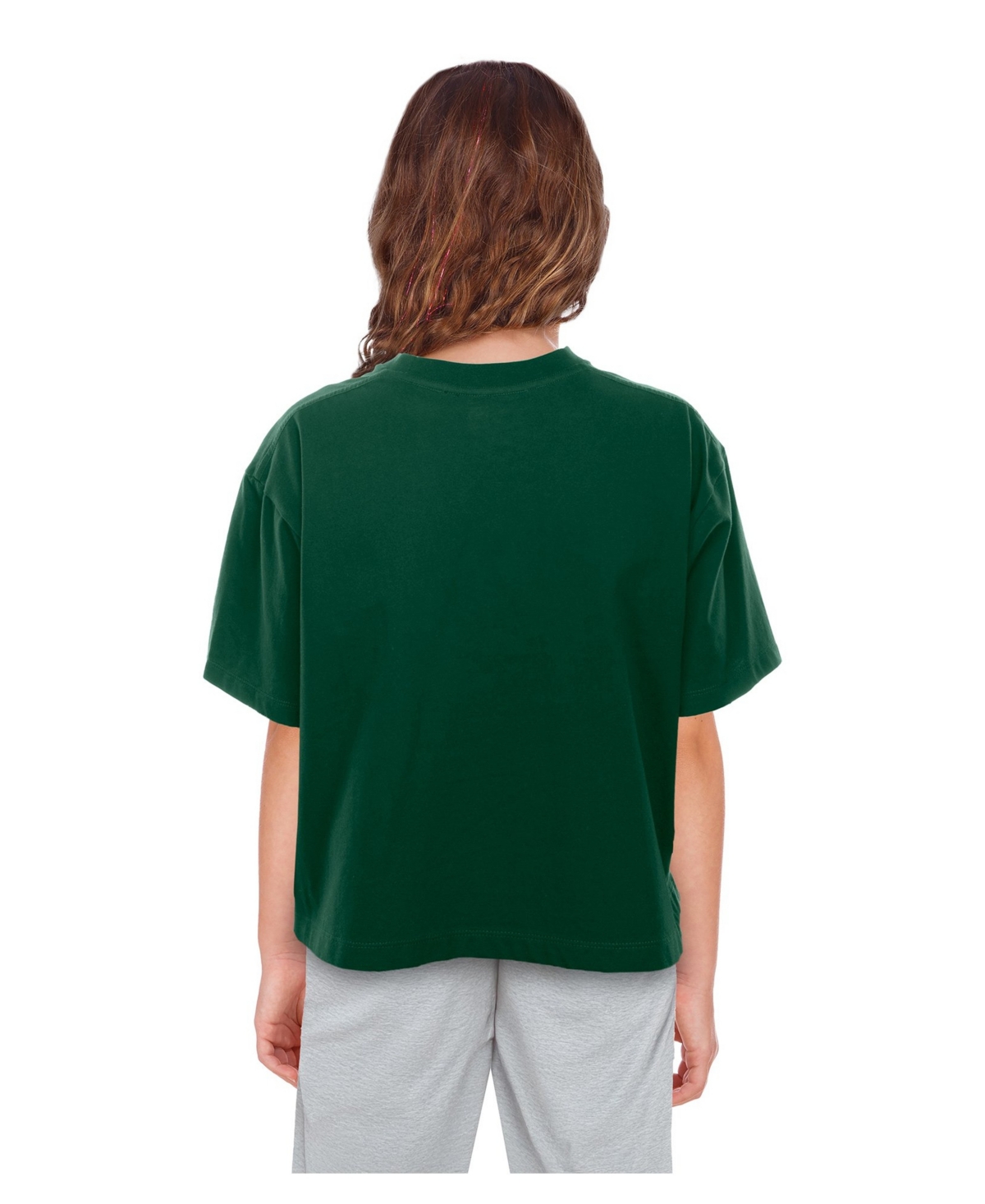 New Era Girls' 4-16 Green Bay Packers Flip Sequin Boxy T-Shirt