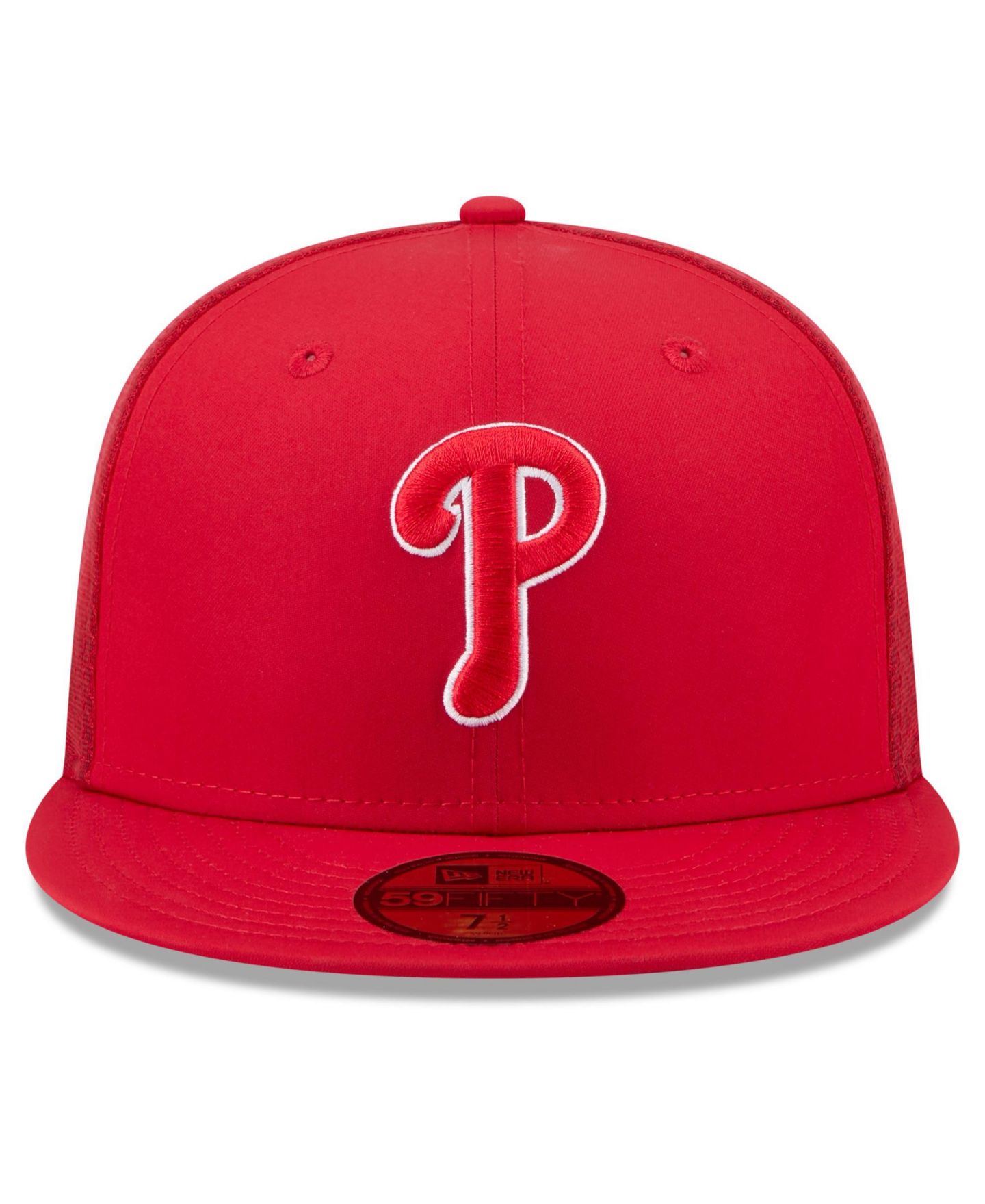 Детская кепка New Era Philadelphia Phillies Batting Practice 59FIFTY Flat Bill Fitted Hat — фото 5