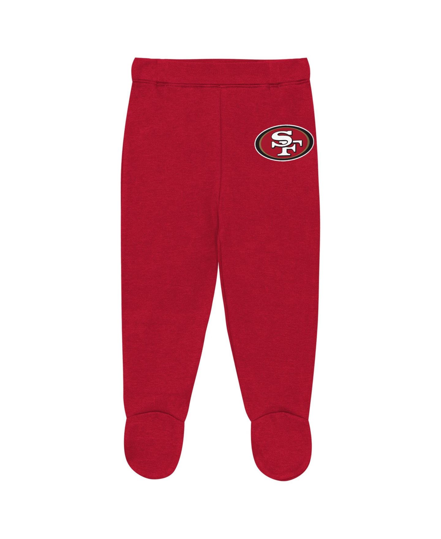 Outerstuff Baby Boys' San Francisco 49ers Huddles Giggles Long-Sleeve Creeper, Pants and Hat, 3-Piece Set — фото 4