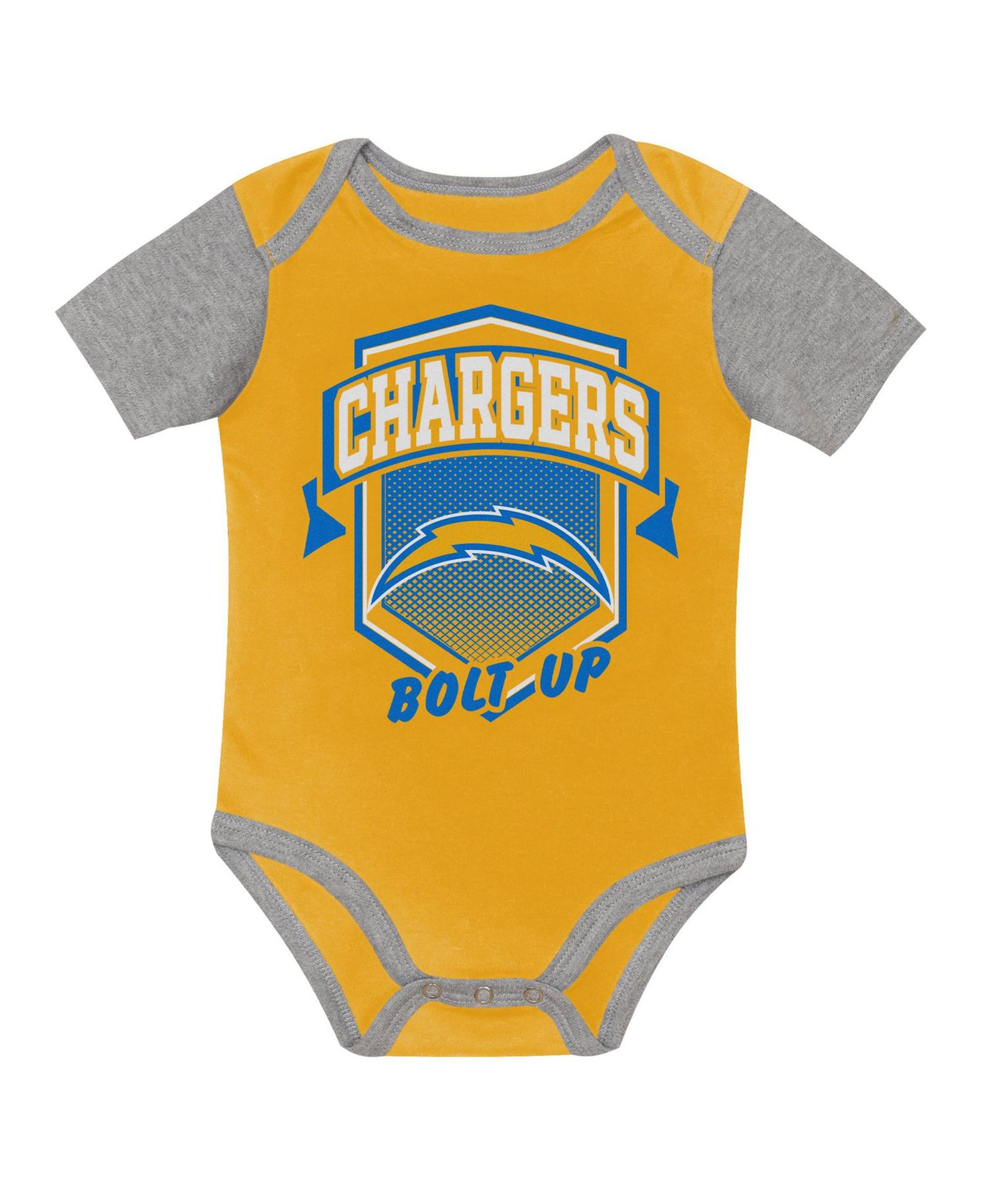 Baby Boys' and Girls' Los Angeles Chargers First Round Pick Short-Sleeve 3-Piece Bodysuit Set