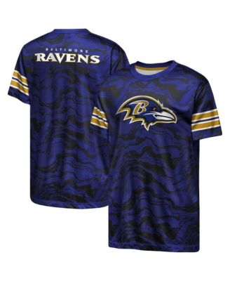 Boys' 4-20 and Girls' 4-16 Baltimore Ravens Slant Route Performance Crewneck Regular-Fit T-Shirt