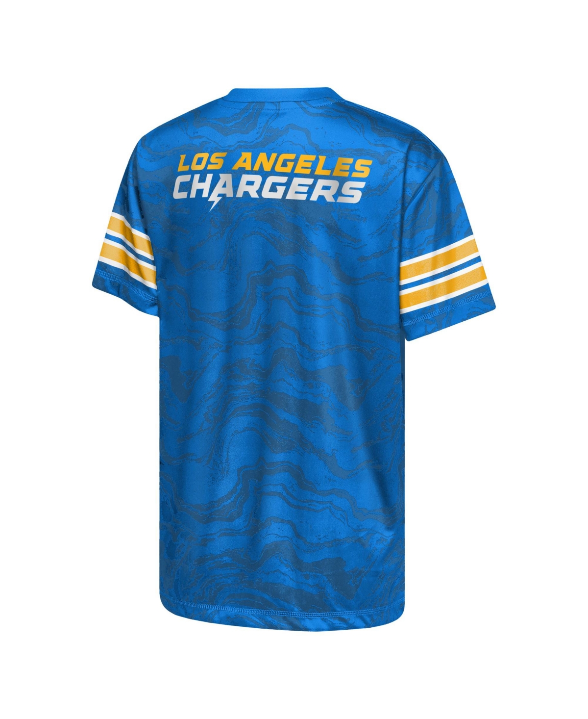 Outerstuff Boys' and Girls' Los Angeles Chargers Slant Route Crewneck T-Shirt