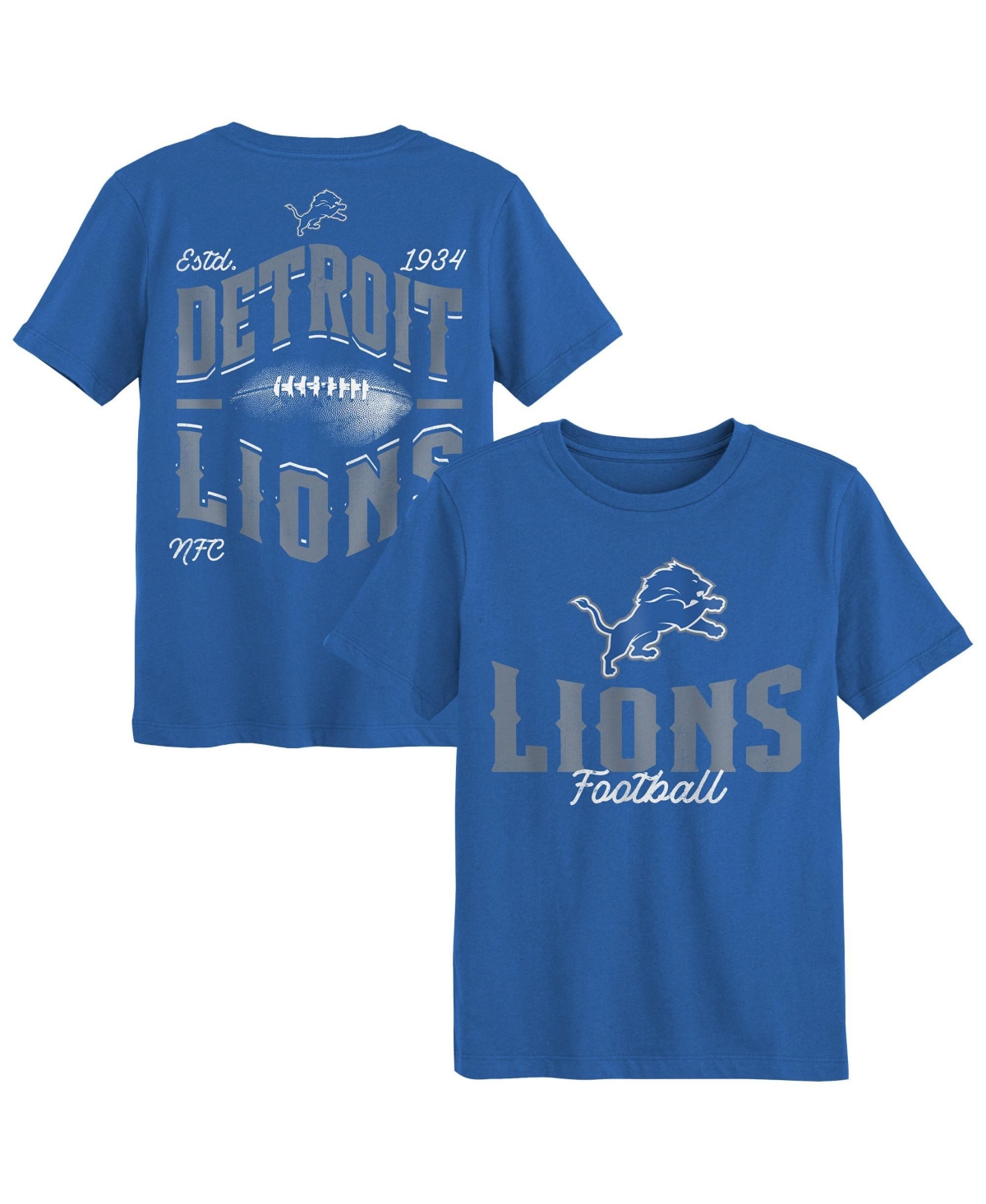 Outerstuff Toddler Boys' 2T-5T Top Pick Detroit Lions Distressed Screen Print Graphics T-Shirt