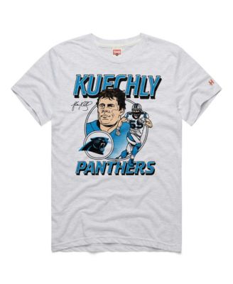 Men's Carolina Panthers Luke Kuechly Classic Illustration Tri-Blend Screen-Print T-Shirt