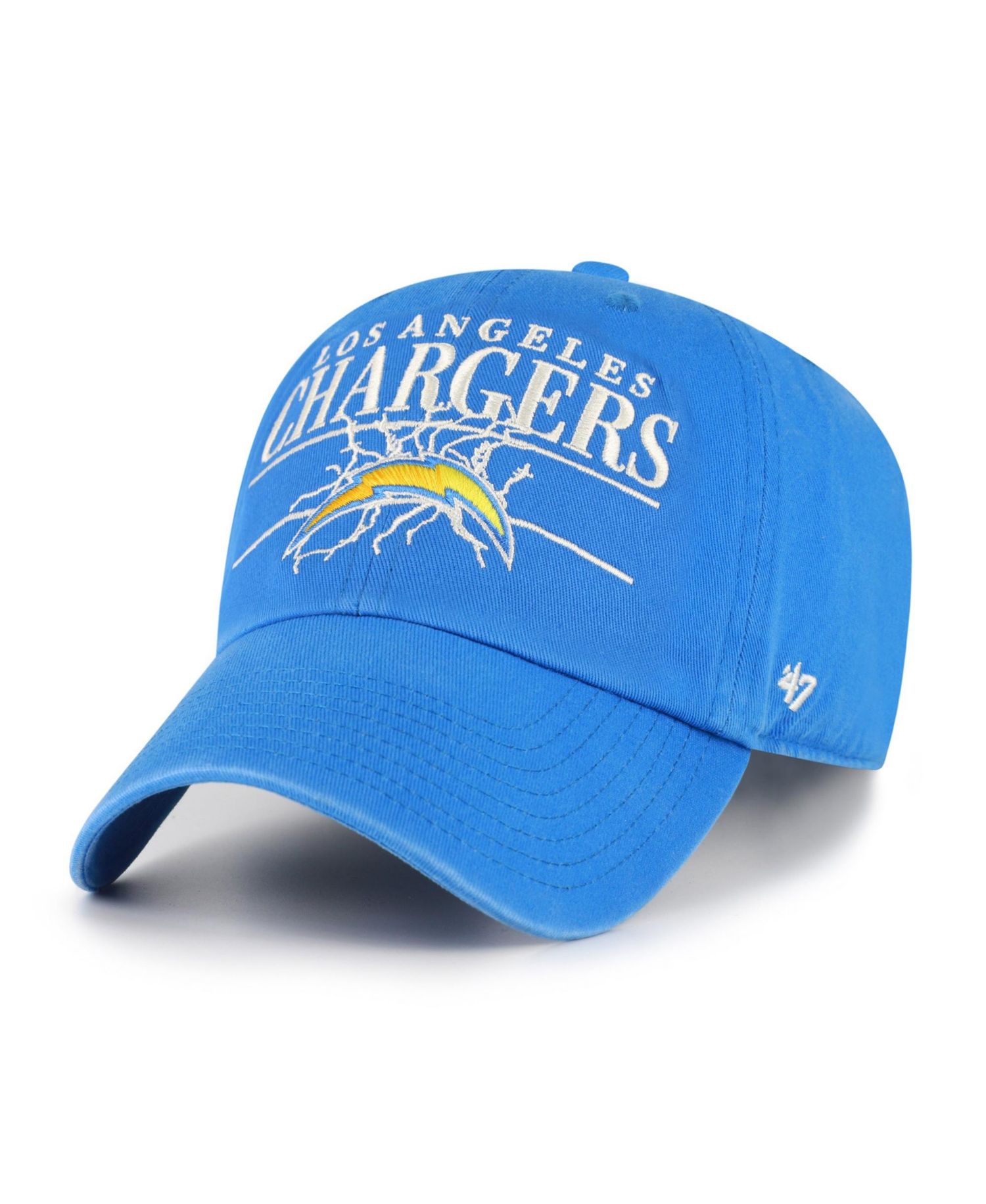Men's Powder Blue Los Angeles Chargers Throwback Graphic Clean Up Adjustable Hat