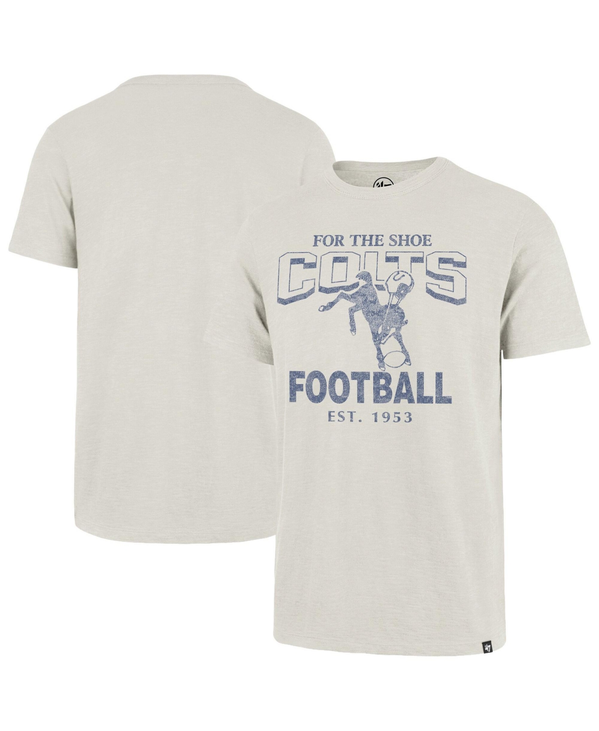 '47 Brand Men's Natural Indianapolis Colts Head On Scrum Slub T-Shirt - Natural
