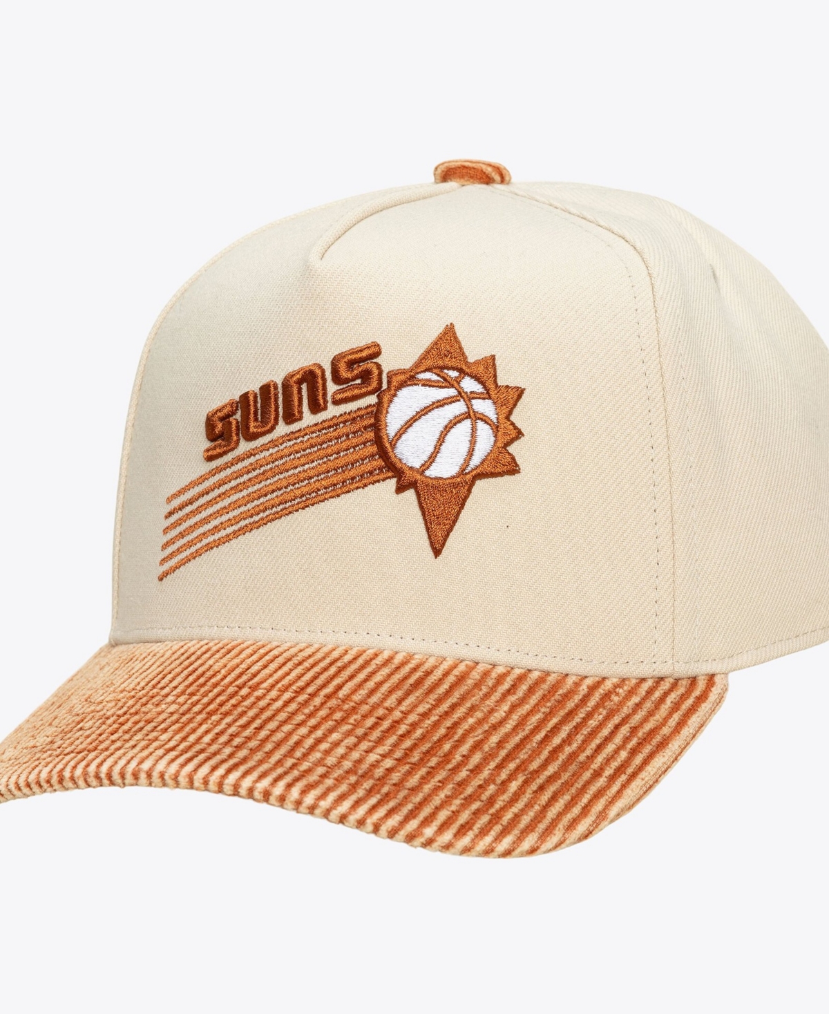 Mitchell & Ness Men's and Women's Cream/Orange Phoenix Suns Faded Pro Snapback Hat
