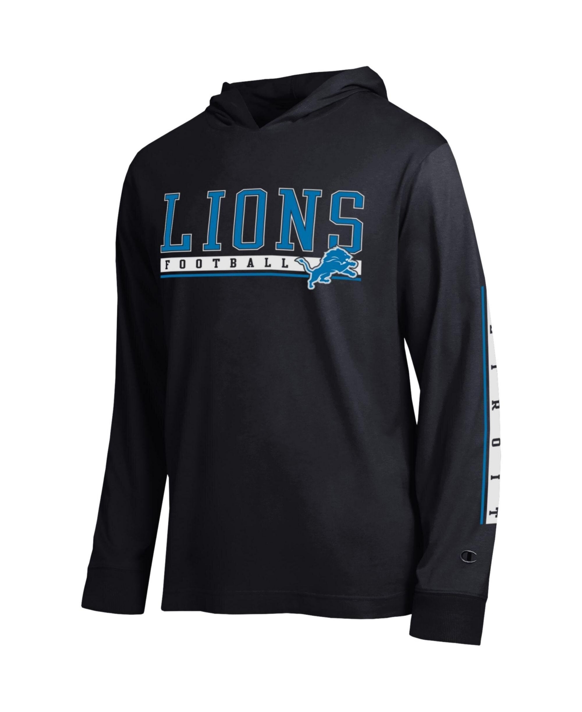 Champion Men's Black Detroit Lions All Star Hooded T-Shirt