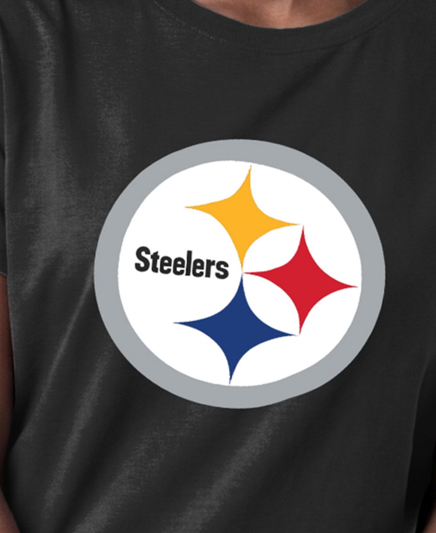 Women's Pittsburgh Steelers Crewneck Screen-Print T-Shirt