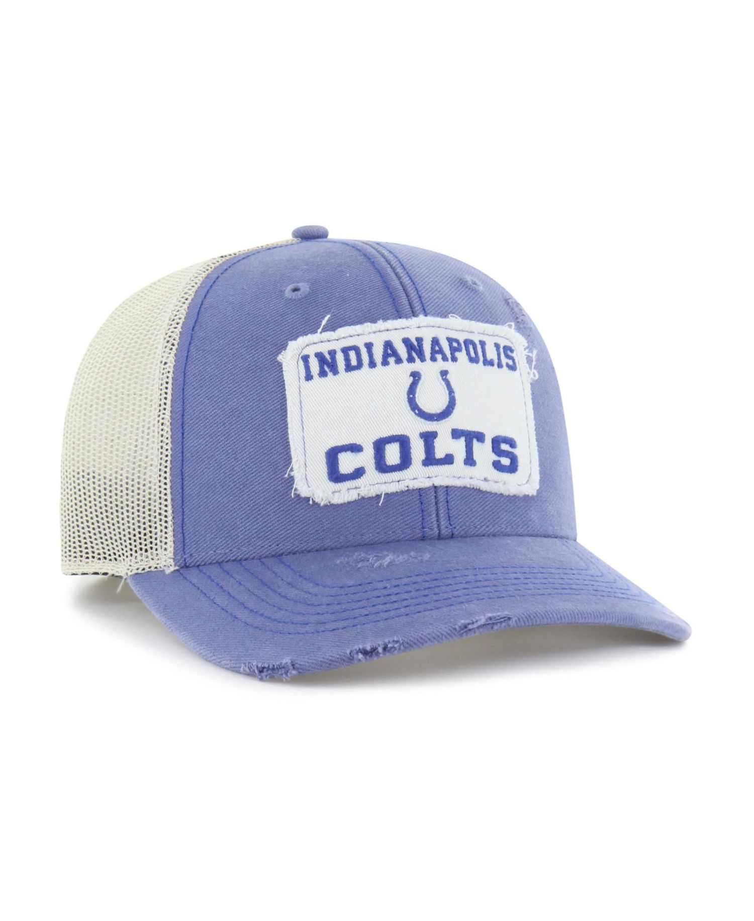 Men's Blue Indianapolis Colts Egremont Well-Worn Adjustable Trucker Hat