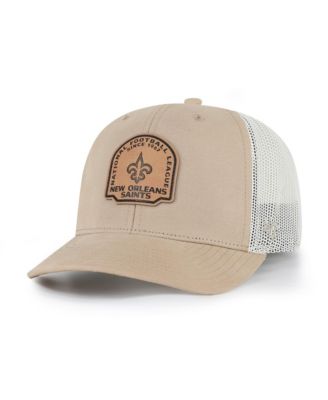 New Orleans Saints Bonehide Leather-Appliqu&eacute; Trucker Hat