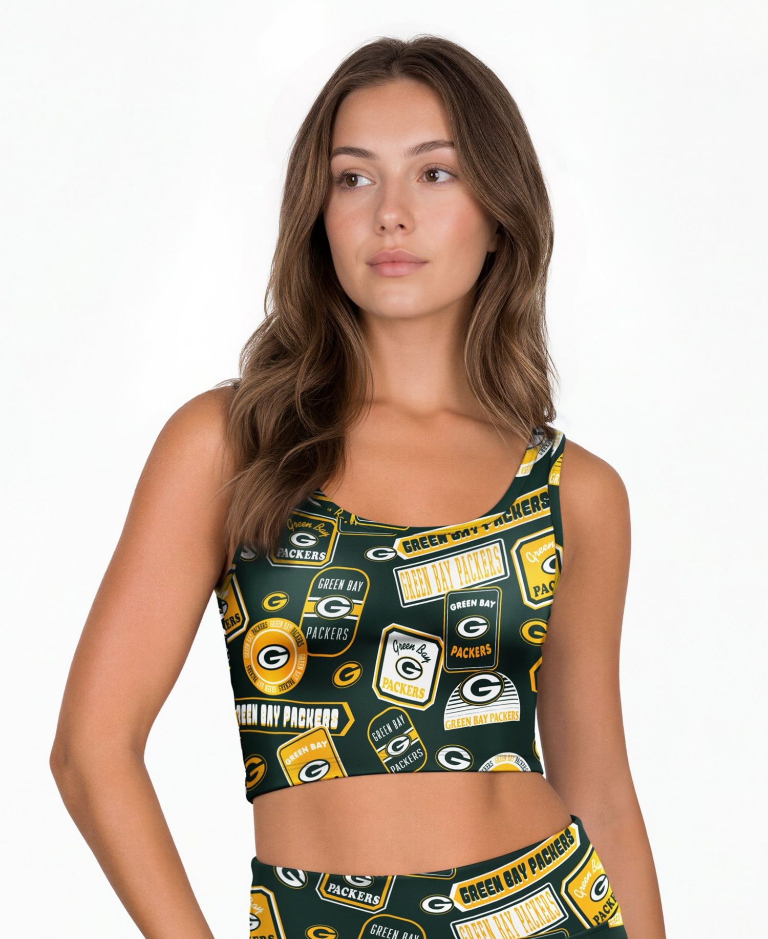 Women's Green Bay Packers Grady Wireless Allover-Print Bralette