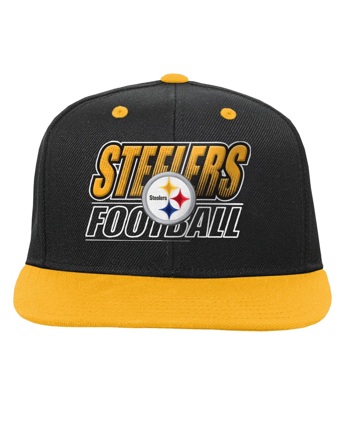 Outerstuff Boys and Girls Pittsburgh Steelers Snapback Embroidered Graphics Baseball Cap
