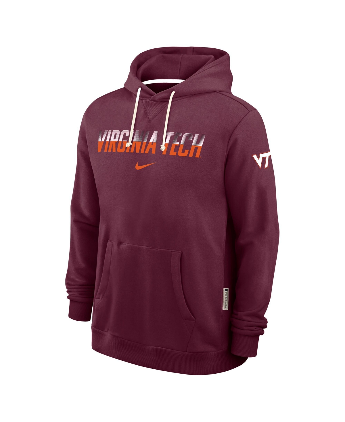 Nike Men's Virginia Tech Hokies Sideline Standard Issue Heavyweight French-Terry Hoodie
