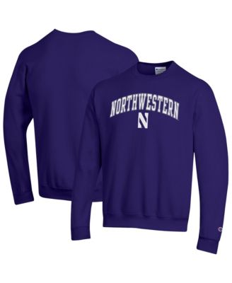 Men's Northwestern Wildcats Crewneck Long-Sleeve Pullover Sweatshirt