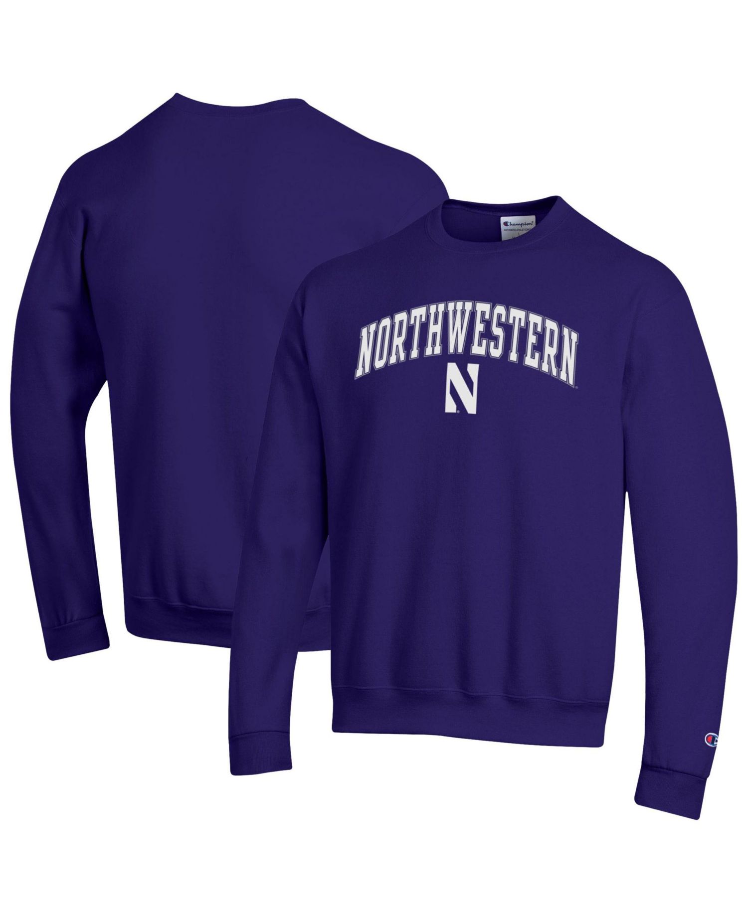 Men's Northwestern Wildcats Crewneck Long-Sleeve Pullover Sweatshirt