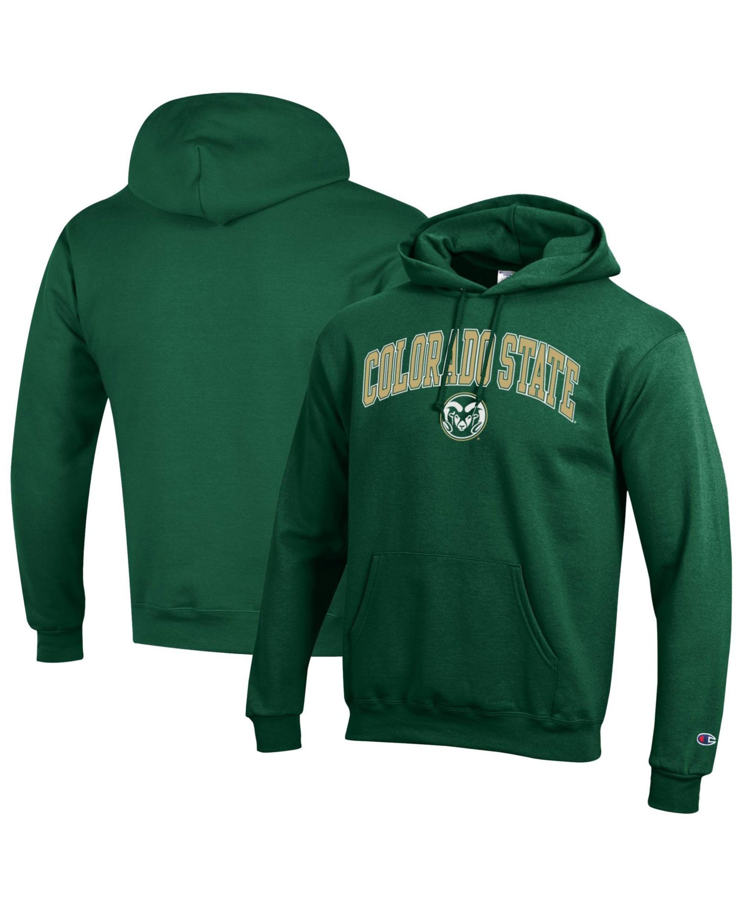 Men's Colorado State Rams Arch Over Logo Fleece-Lined Long-Sleeve Pullover Hoodie