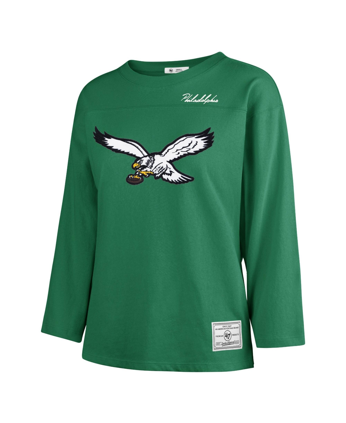 '47 Brand Women's Philadelphia Eagles Game Nod Crewneck Long-Sleeve T-Shirt