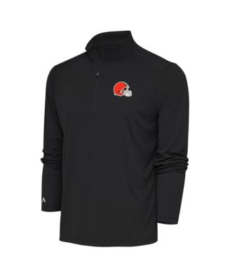 Men's Black Cleveland Browns Tribute Quarter-Zip Pullover Jacket