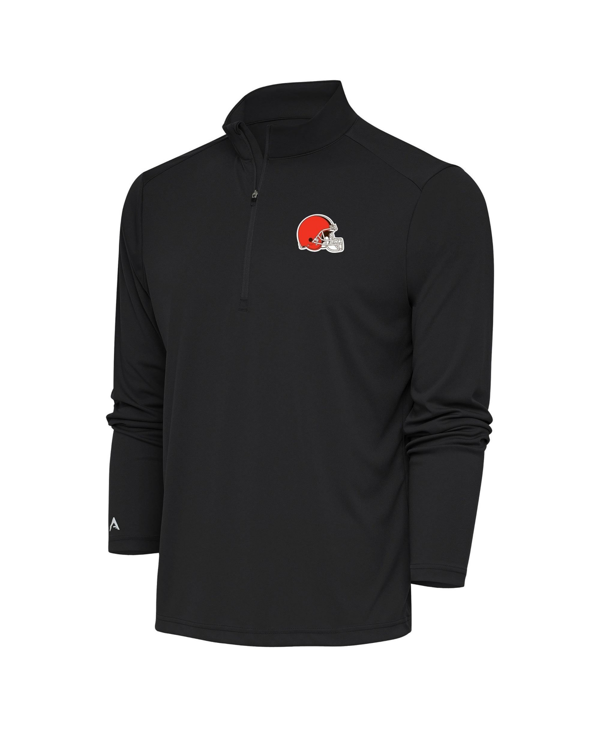Antigua Men's Black Cleveland Browns Tribute Quarter-Zip Pullover Jacket