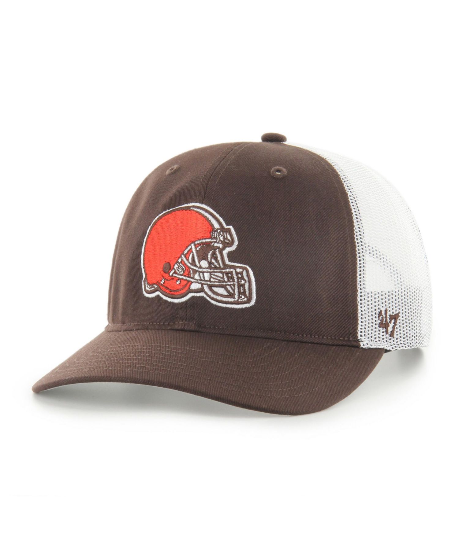 Big Boys' and Girls' Cleveland Browns Trucker Structured Snap Closure Hat