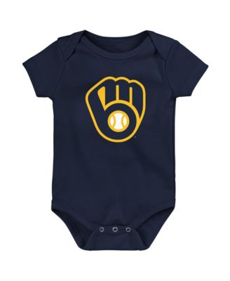 Baby Boys and Girls Milwaukee Brewers Short-Sleeve Bodysuit