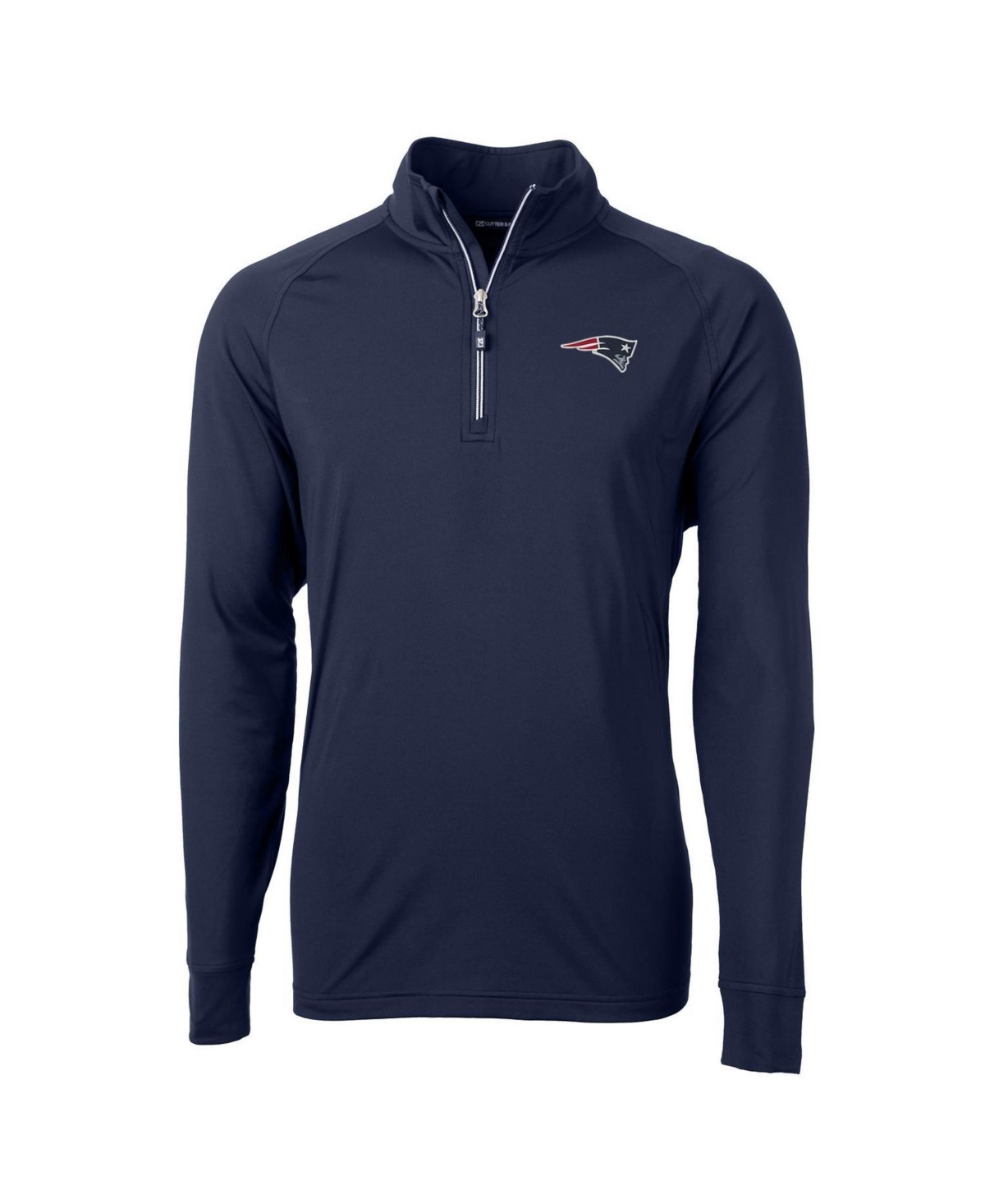 Cutter & Buck Men's New England Patriots Mock-Neck Lightweight Quarter-Zip Pullover Jacket - Navy