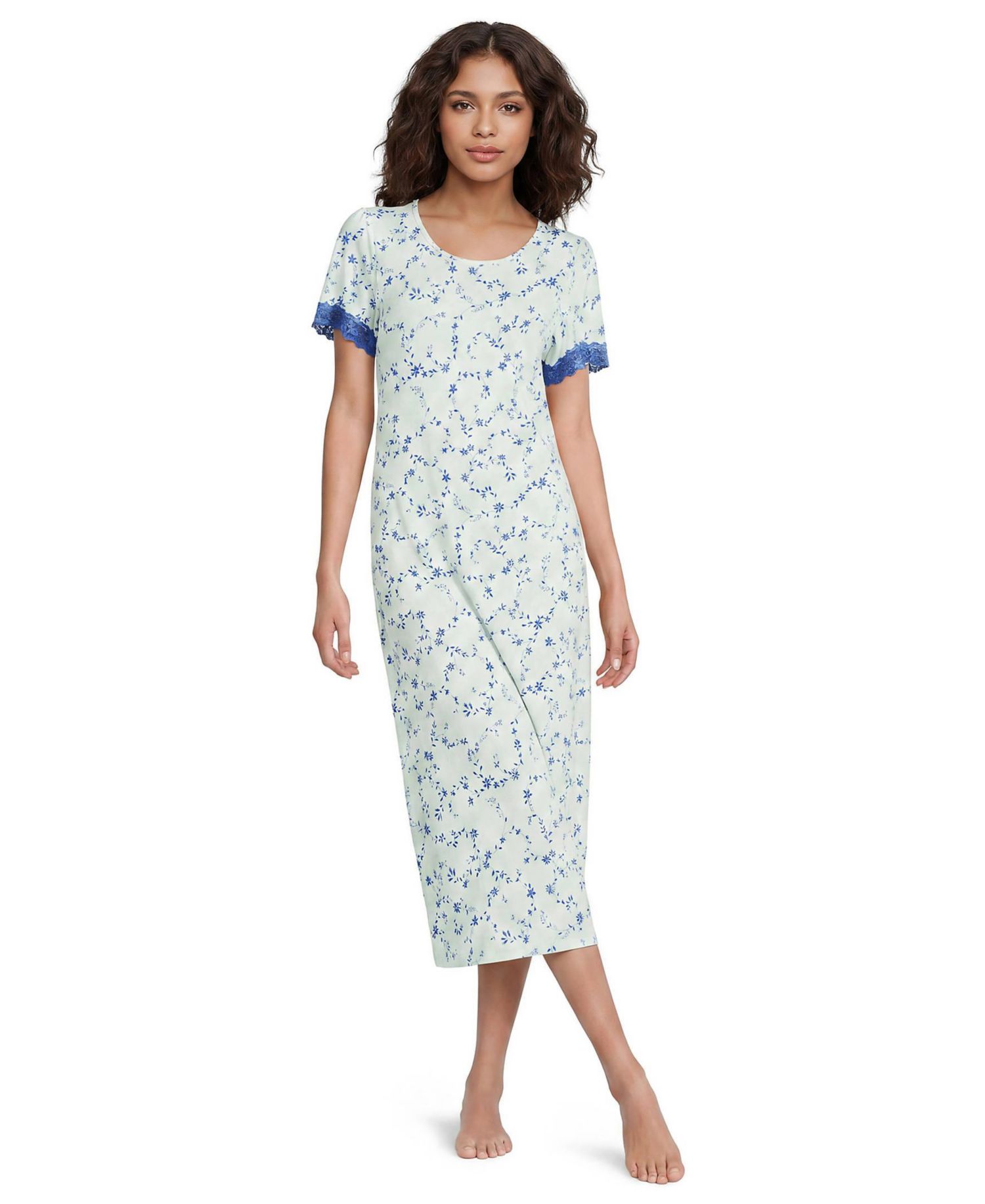 Women's Mid-Calf Scoop Neck Nightgown