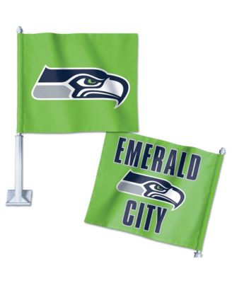 Seattle Seahawks Double-Sided Slogan Car Flag