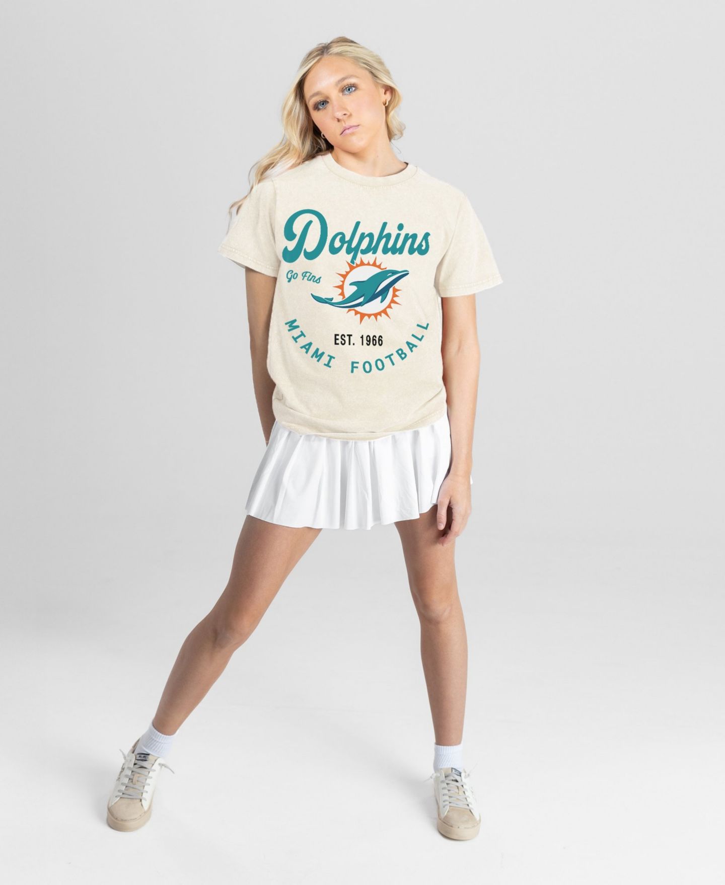 Женская футболка Gameday Couture Miami Dolphins You Know Our Name Short-Sleeve Screen-Printed — фото 2