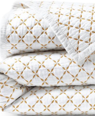 Embroidered Diamond Double Voile Quilt