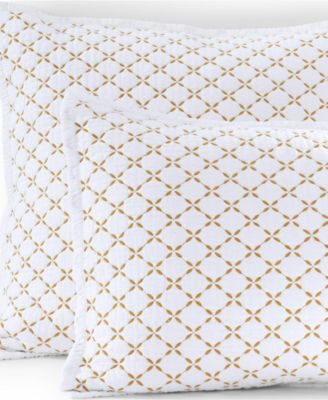Embroidered Diamond Double Voile Sham