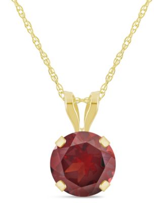 Amethyst (3/4 ct. t.w.) Pendant Necklace in 10k Yellow Gold (Also available in Aquamarine, Black Onyx, Citrine, Garnet, Peridot, Blue Topaz, Pink Topaz, and White Topaz)