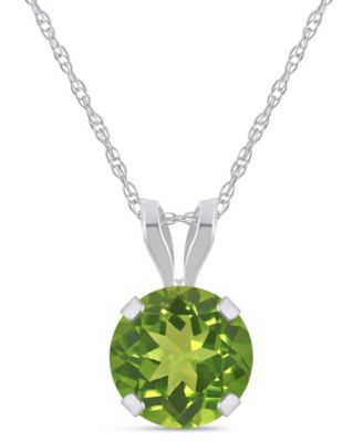 Amethyst (3/4 ct. t.w.) Pendant Necklace in 10k White Gold (Also available in Aquamarine, Black Onyx, Citrine, Garnet, Peridot, Blue Topaz, Pink Topaz, and White Topaz)