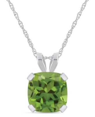 Amethyst (7/8 ct. t.w.) Pendant Necklace in 10k White Gold (Also available in Black Onyx, Citrine, Garnet, Peridot, Blue Topaz, and Pink Topaz)