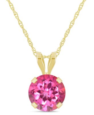 Amethyst (3/4 ct. t.w.) Pendant Necklace in 10k Yellow Gold (Also available in Aquamarine, Black Onyx, Citrine, Garnet, Peridot, Blue Topaz, Pink Topaz, and White Topaz)