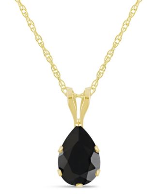 Amethyst (5/8 ct. t.w.) Pendant Necklace in 10k Yellow Gold (Also available in Aquamarine, Black Onyx, Citrine, Garnet, Peridot, Blue Topaz, Pink Topaz, and White Topaz)