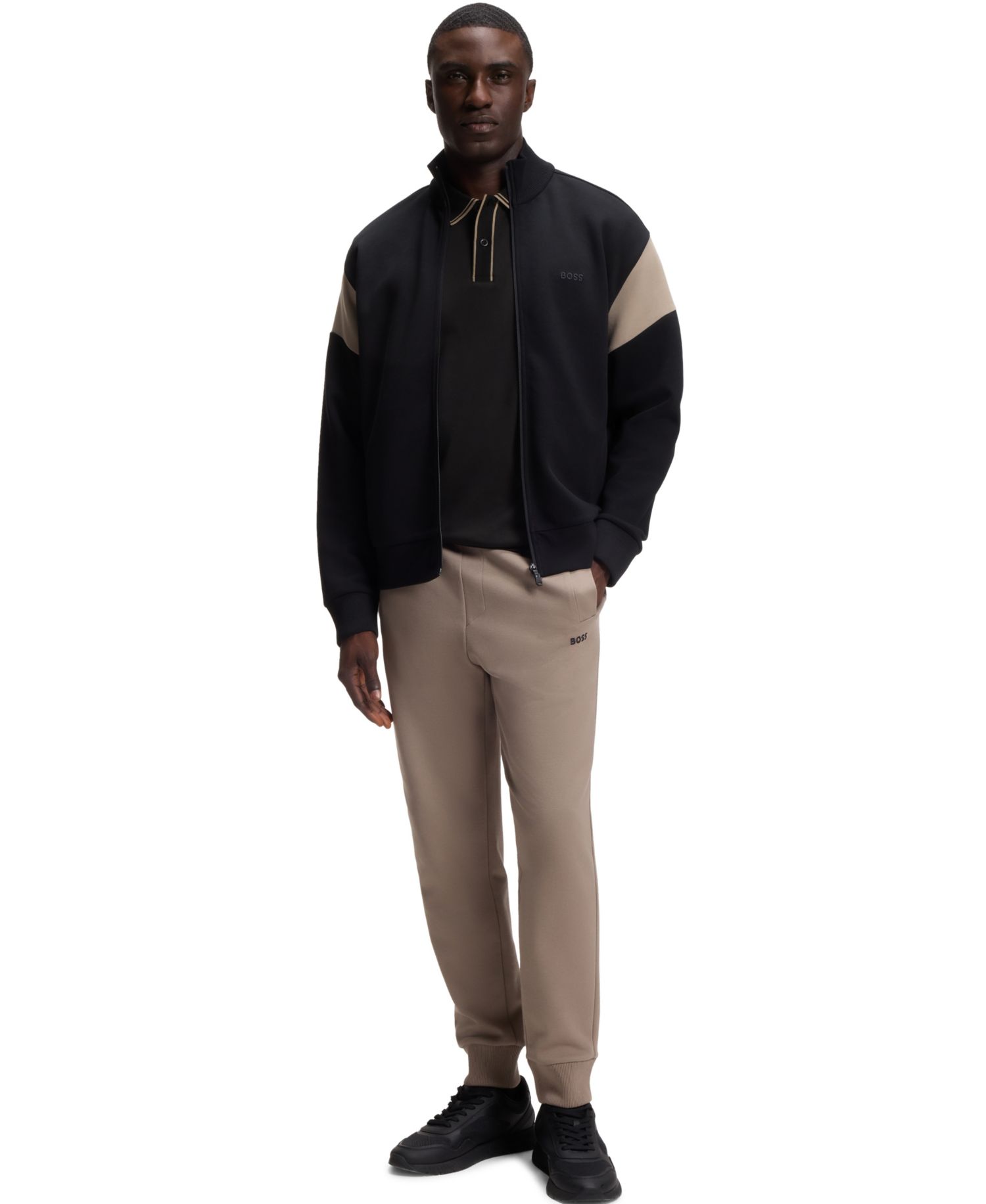 Men's Paddy Interlock-Cotton Striped-Trim Polo Shirt