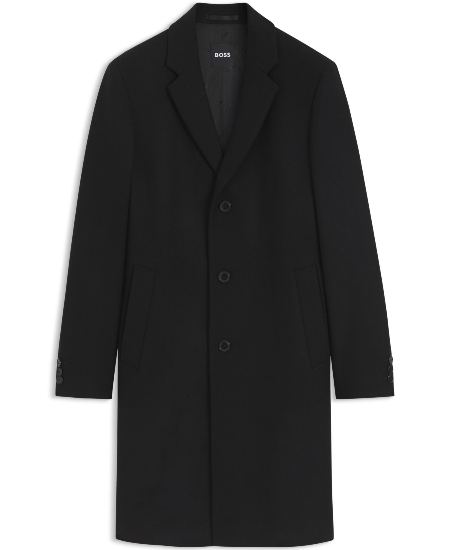 Men's Slim-Fit Formal Wool-Blend Coat
