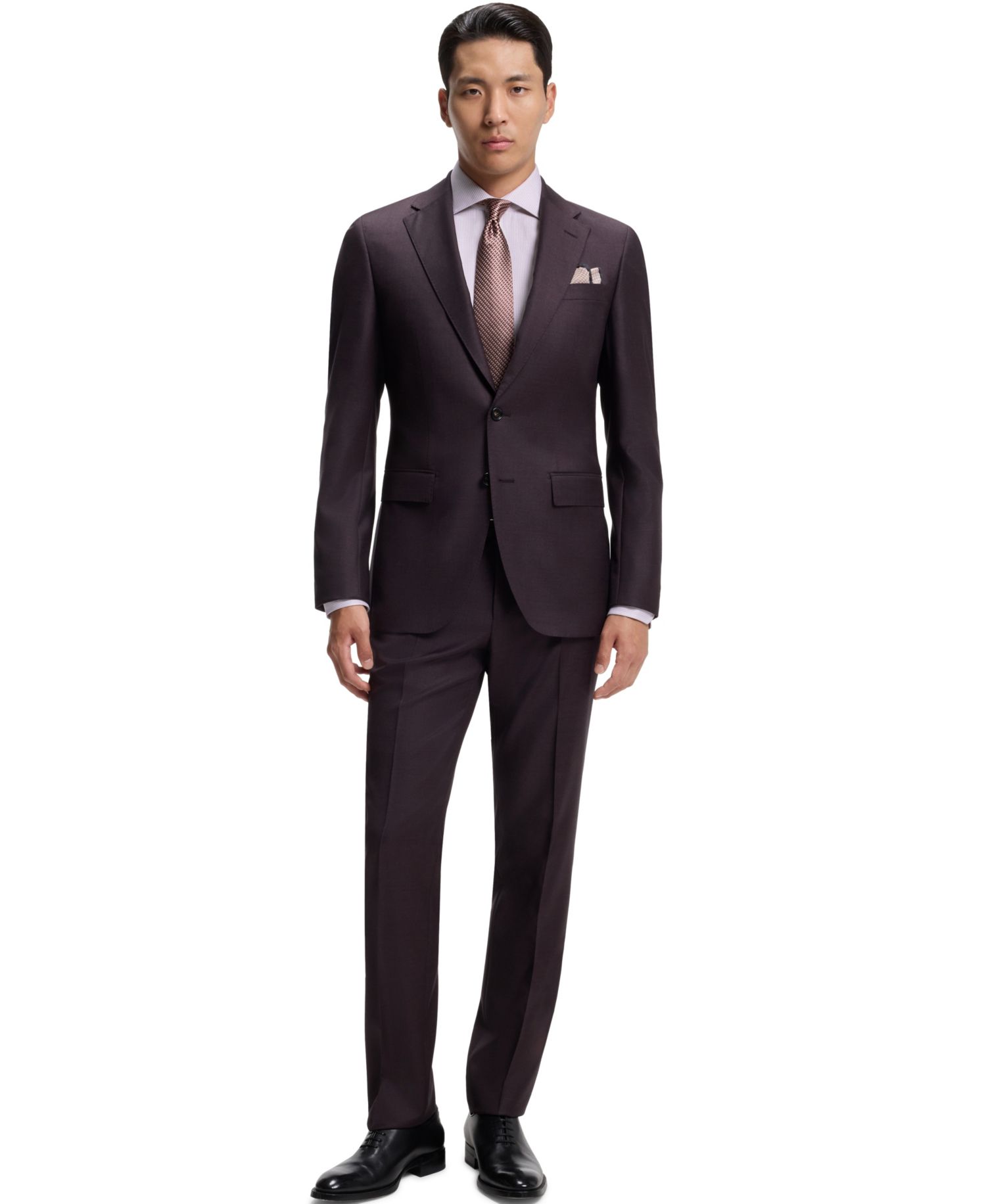 BOSS by Men's Cotton Fine-Striped Regular-Fit Dress Shirt