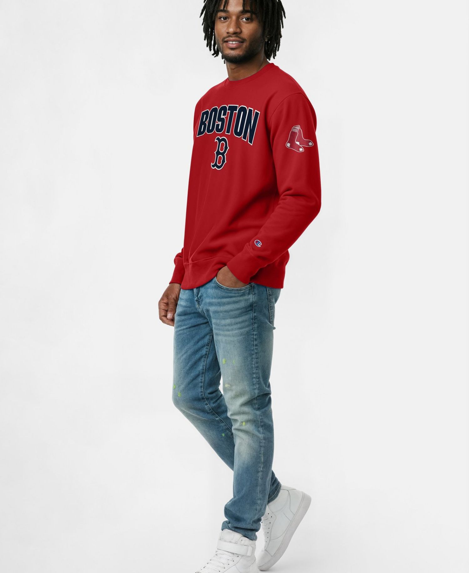 Men's Boston Red Sox Reverse Weave Fleece-Lined Sweatshirt