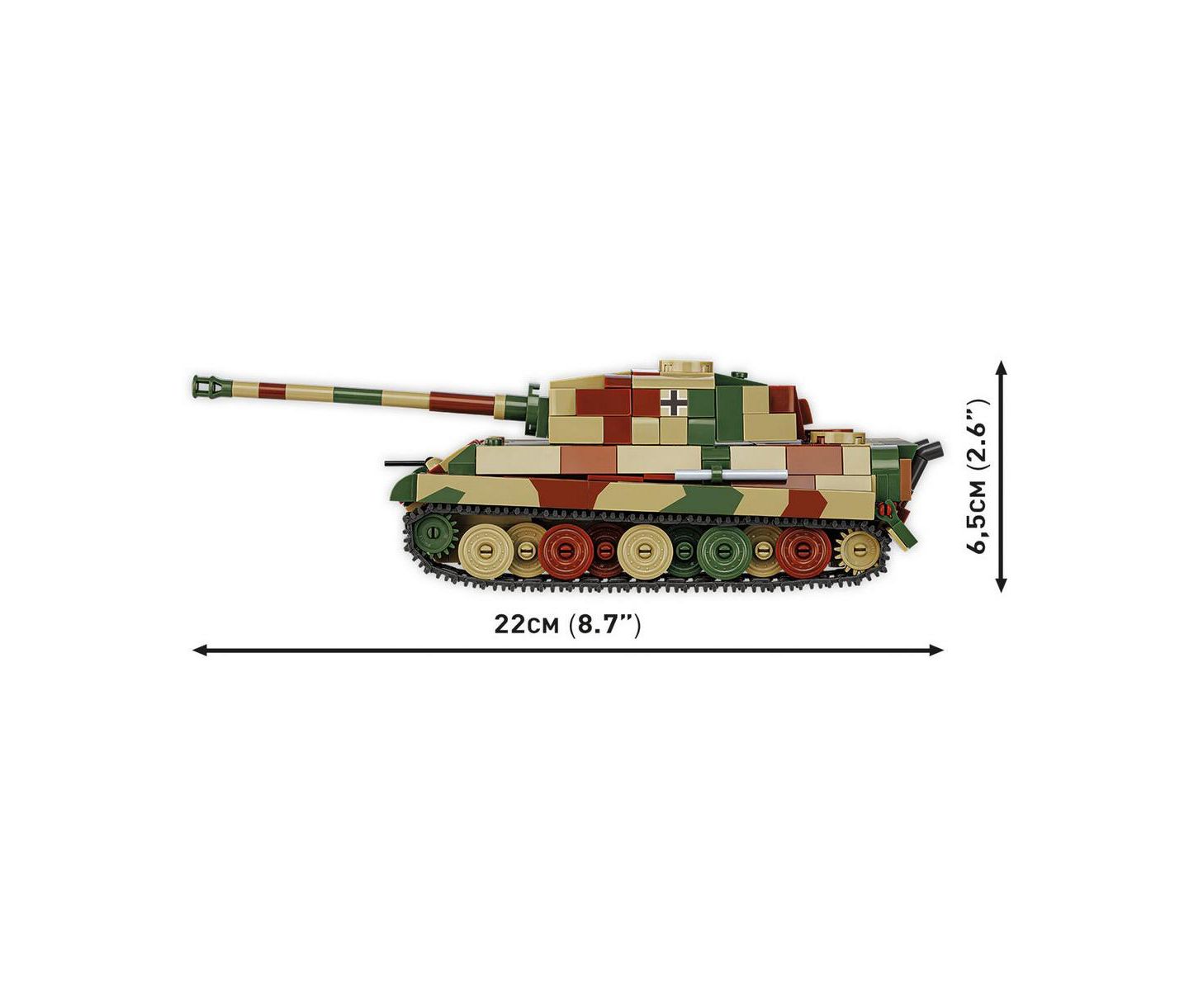 Детские майки COBI Historical Collection Pz.Kpfw. VI B Tiger II "Konigstiger" Tank, 500 pieces — фото 4