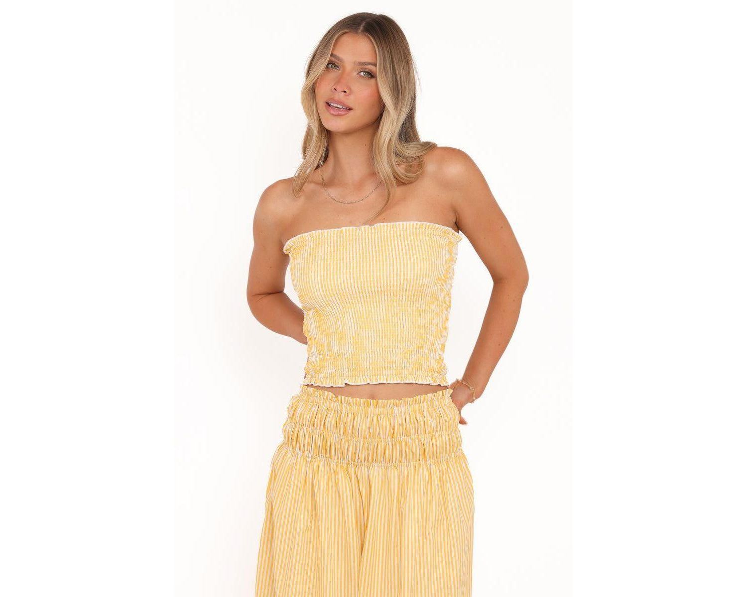 Women's Salome Strapless Shirred Bodice Tube Top