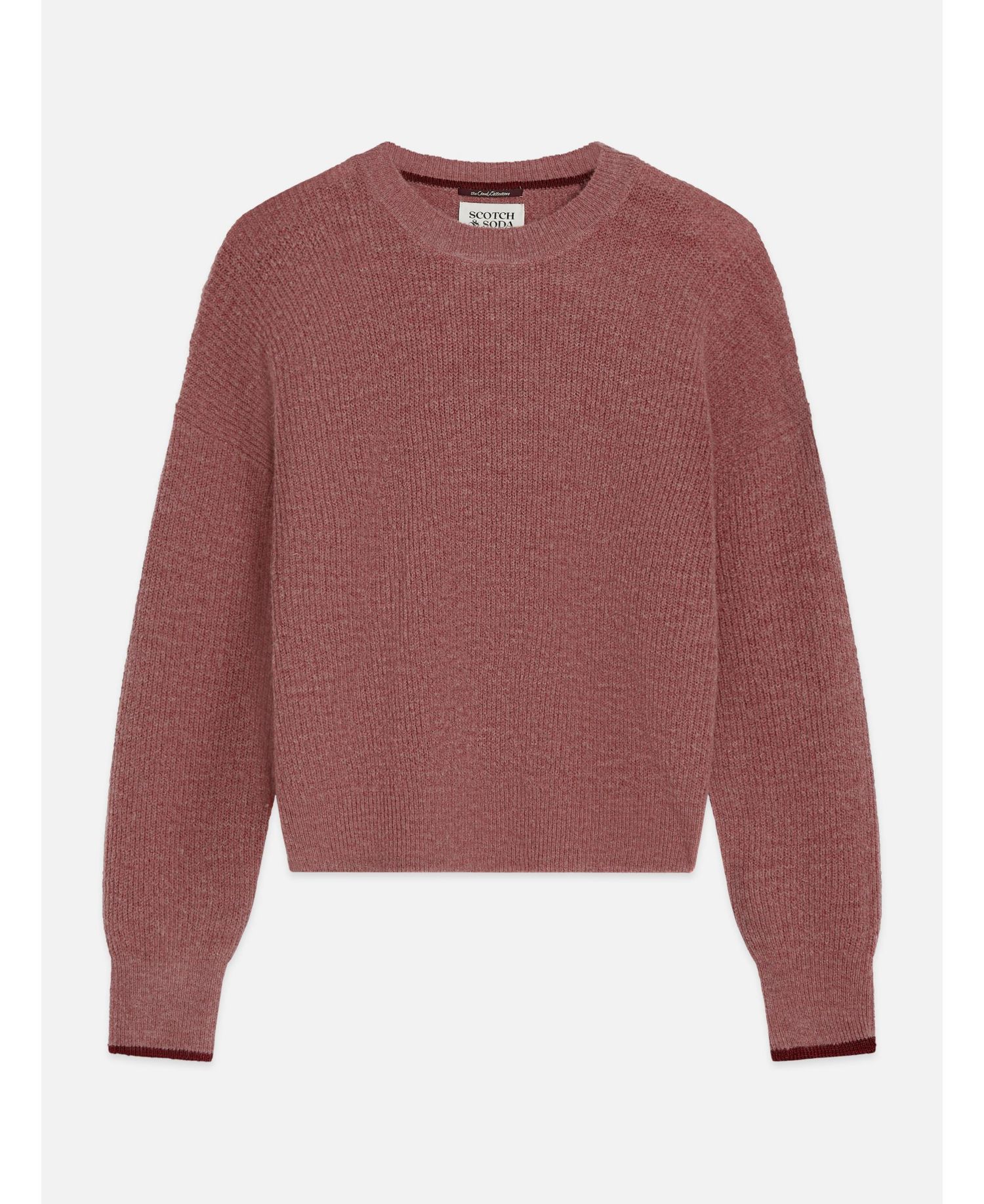 Women's Fuzzy Wool-Blend Relaxed-Fit Crewneck Pullover