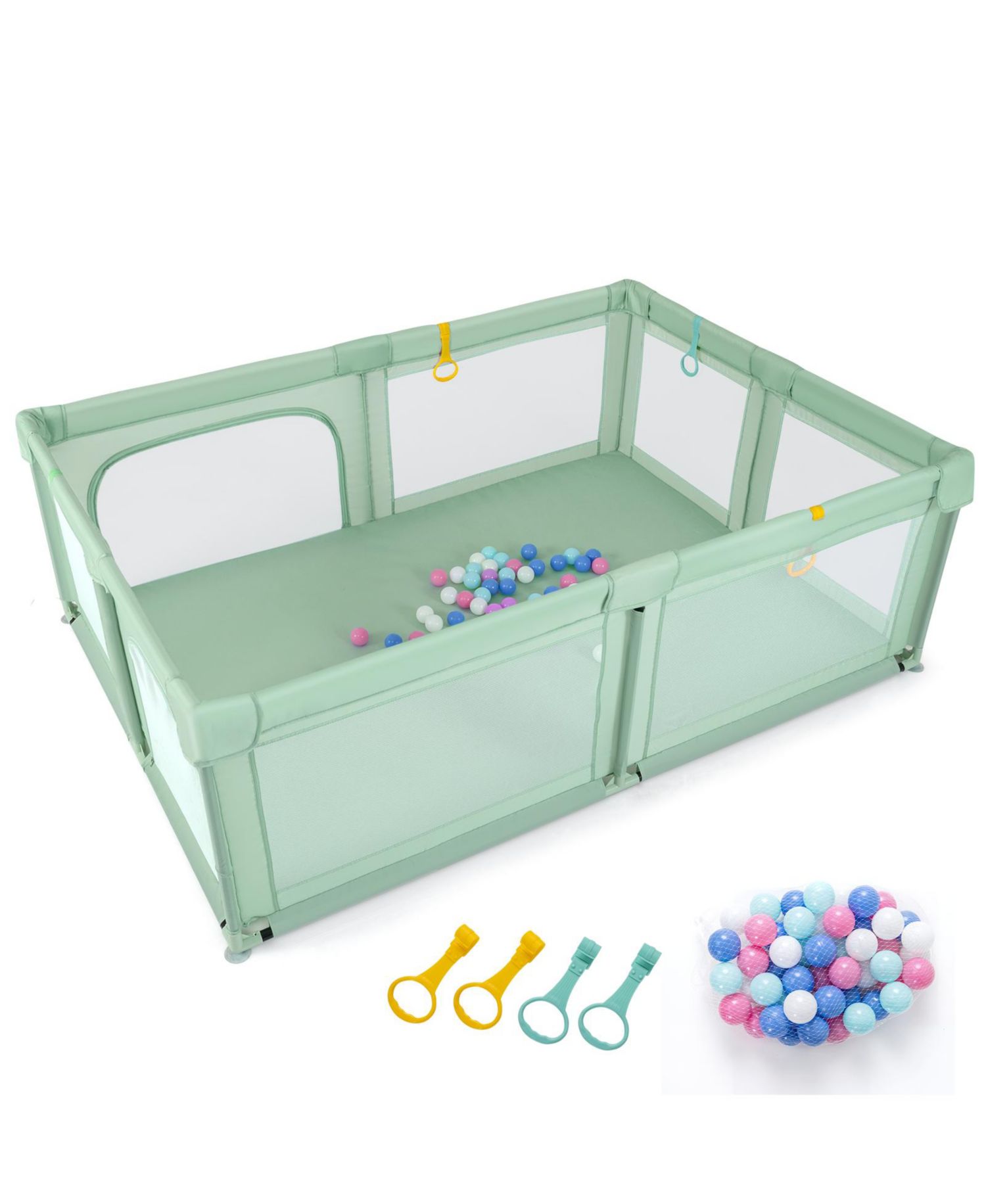 Large Portable Baby Playpen with 50 Ocean Balls