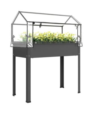 Raised Garden Bed with house Cover, Dark