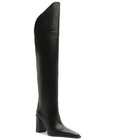 Женские ботинки Schutz Raffaela Over-The-Knee Block Heel, цвет: Чёрный